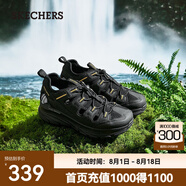 斯凱奇（Skechers）新款男鞋戶外厚底減震休閑溯溪涼鞋透氣舒適沙灘鞋237581 黑色/黃色/BKYL 41