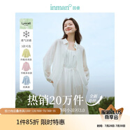 茵曼萊賽爾天絲女裝輕薄襯衫2025夏季新品襯衣上衣 新升級(jí)-象牙白 L