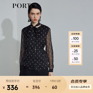 PORTS寶姿商場同款新品女裝高腰百搭蝴蝶結(jié)半身短裙 高雅黑 XS 2