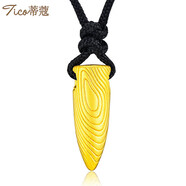 蒂蔻（Tico）足金999子彈頭黃金吊墜男項(xiàng)鏈個(gè)性潮流3D硬金掛墜男友七夕禮物