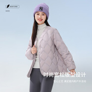 雪中飛輕薄短款羽絨服女小V領(lǐng)鴨絨保暖舒適短外套 丁香紫 2XL