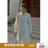 獨(dú)束【紅白格紋系列】大碼女裝連衣裙女秋冬新款胖mm減齡少女兩件套 米白色 連衣裙 M