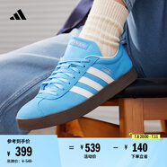 adidas T頭鞋 VL COURT復古板鞋德訓鞋男女阿迪達斯輕運動   藍色/亮白/樹脂黃   44.5