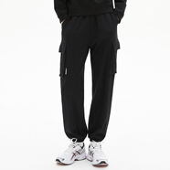 美特斯邦威休閑褲男秋季新款運動(dòng)潮流直筒褲子男舒適休閑-不參與買(mǎi)免活動(dòng) U款-影黑-女款 L 男175女165