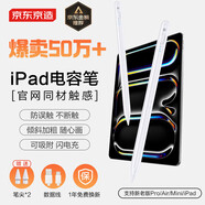 京東京造iPad apple pencil二代蘋果筆電容筆手寫平板觸屏觸控筆 通用2025年P(guān)ro/Air7/6/5Mini/iPad 白色