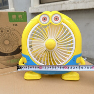 卡通小型電風(fēng)扇迷你學(xué)生宿舍床上辦公室臺式靜音寢室床頭小風(fēng)扇臺 小黃人 220V扁插