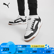彪馬（PUMA）經(jīng)典復(fù)古熊貓配色百搭休閑板鞋男女同款REBOUND 369866 白-黑色-16 38