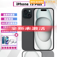 美版有鎖「非二手」APPLE iPhone 15 PLUS海外版美版有鎖 全網(wǎng)通 IPHONE 15 PLUS黑色無卡孔 128GB美版有鎖+開孔
