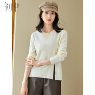 初申春秋針織衫女圓領(lǐng)開(kāi)叉設計感小眾時(shí)尚顯瘦寬松毛衣外套S143Z3023