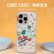 CARE CASE海綿寶寶聯(lián)名手機殼 藍框暢游磁吸系列 適用于蘋果iPhone 16 15 14 13 Pro Max 獨立按鍵 卡通可愛 蟹老板發(fā)財磁吸殼 iPhone 15 Pro Max