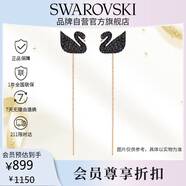施華洛世奇（SWAROVSKI）ICONIC SWAN黑天鵝耳線耳釘女耳飾送女朋友生日禮物女5351805