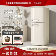 時(shí)代潮復(fù)古冰箱小型家用租房電冰箱 化妝品網(wǎng)紅低噪冰箱單門雙開門冷藏冷凍節(jié)能 奶白【雙門151升+上冷藏下冷凍+一級(jí)能效】
