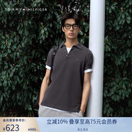 Tommy Hilfiger【輕柔感】夏男珠地網(wǎng)眼商務(wù)純色修身短袖T恤翻領(lǐng)POLOJ9197