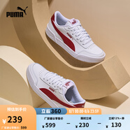 彪馬（PUMA）官方 男女同款情侶輕便經(jīng)典簡約休閑百搭潮流板鞋 CARACAL 369863 白-紅色-18 40