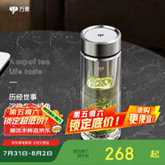萬象（WANXIANG）雙層玻璃杯商務(wù)辦公V148RL車載便攜禮盒泡茶370ML大容量家用水杯
