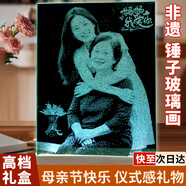 山迪錘子畫(huà)定制玻璃畫(huà)人像照片私人定制七夕生日禮物送女友老婆紀念日 媽媽禮物-20*30[來(lái)圖定制]