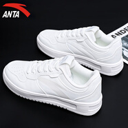 安踏男鞋板鞋男小白鞋秋季新款輕便休閑男士經(jīng)典低幫戶(hù)外滑板鞋子男 紙莎白 43