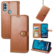 善優(yōu)緣日版適用京瓷Kyocera OneS10手機(jī)皮套錢包式插卡支架皮革PU保護(hù)套 棕色 索尼Xperia 1 iii