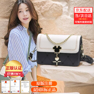BLACKKISS女包輕奢生日禮物送女朋友送老婆斜挎包小方包單肩包小包包女高級 黑拼白（優(yōu)質(zhì)版本）