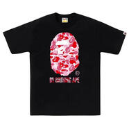 A BATHING APE男裝拼接迷彩短袖T恤潮流休閑街頭風(fēng) black / pink 均碼 |M