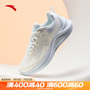 安踏（ANTA）跑步鞋女夏季輕質(zhì)網(wǎng)面透氣減震運(yùn)動(dòng)鞋女士休閑鞋 象牙白/淺霧灰-2 39