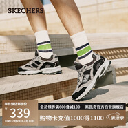 斯凱奇（Skechers）男鞋夏季透氣厚底老爹鞋休閑熊貓鞋軟底運動鞋237067