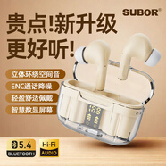 伊酷爾（IFKOO）入耳式藍(lán)牙耳機(jī)真無(wú)線藍(lán)牙5.3通話降噪舒適佩戴待機(jī)續(xù)航持久跑步音樂低延遲追劇智能數(shù)顯環(huán)繞音效 米色【藍(lán)牙5.3+長(zhǎng)續(xù)航】
