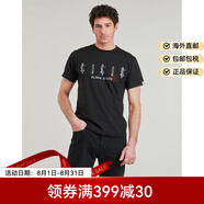 REPLAY男士短袖T恤潮流時(shí)尚高街創(chuàng)意圖案休閑百搭印花黑色夏季2025新款 黑色 M (EU)