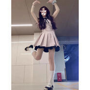 皓娥 法式小香風(fēng)粉色掛脖無(wú)袖連衣裙女夏季修身顯瘦氣質(zhì)公主裙短裙 【粉色-含內里】 M