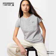 優(yōu)衣庫合作款T2CLASSIC女裝竹節紗T恤短袖anya合作小眼睛477507 03 灰色 XS 150/76A