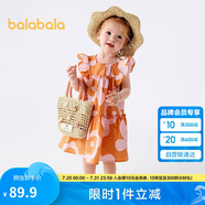 巴拉巴拉寶寶連衣裙嬰兒裙子兒童公主裙女童夏裝2025甜美時(shí)尚208225111005