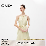ONLY夏季時(shí)尚潮流短款掛脖系帶收腰連衣裙女|124207077 A05 梨黃色 L (170) 88A