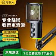 好牧人電腦USB桌面懸臂麥克風(fēng) 電競游戲主播專用直播電容麥克風(fēng)手機K歌配音錄課降噪收音麥話筒