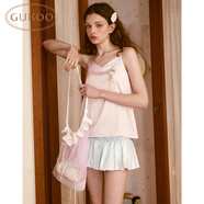 果殼（Gukoo）吊帶女夏季HelloKitty聯(lián)名新款帶胸墊女士波點(diǎn)甜美背心 果醬粉 S