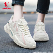 喬丹女鞋運動(dòng)鞋女秋冬季新款透氣減震防滑跑步鞋輕便軟底百搭休閑鞋 311象牙色/云粉色（網(wǎng)面） 38.5