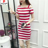 皮爾卡丹（pierre cardin）赫本風(fēng)法式黑色長(zhǎng)袖連衣裙女假兩件秋冬裝新款顯瘦氣質(zhì)金絲絨裙子 條紋裙1 M 100斤內(nèi)