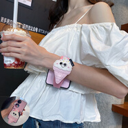 佳賞卡通皮質(zhì)咖啡腕帶適用華為Pura X手機殼折疊屏purax典藏版可愛(ài)高級皮質(zhì)P50Pockets2防摔全包保護套 【粉色麻花編織】立體甜筒腕帶 華為 nova Flip