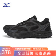 美津濃（MIZUNO）【RACER S】軟底輕便運(yùn)動(dòng)跑步鞋男女同款緩震透氣休閑慢跑鞋 01/黑色 38.5 (245mm)