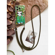 桐汝壁新款蘋果17promax手機殼中國風旗袍貓斜挎可調(diào)節(jié)適用蘋果16PROMAX華為mate60pro+手腕鏈條17air套 手機殼+長繩斜挎 iPhone16ProMax