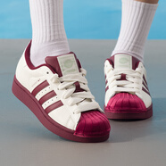 阿迪達(dá)斯 （adidas）三葉草男鞋女鞋夏季新款情侶金標(biāo)貝殼頭運動時尚潮流休閑板鞋 KJ6981/貝殼頭/暗紅 40.5