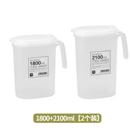 樂(lè )扣樂(lè )扣（LOCK&LOCK）日式冰箱冷水壺家用涼水杯大容量耐高溫儲水夏飲料桶冷泡壺 2.1L 2個(gè)裝【+】過(guò)濾壺嘴/一 1.8L
