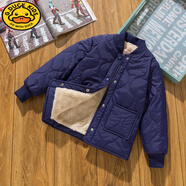G.DUCKKIDS兒童羽絨服男童女童小棉襖加絨加厚中大童校服神器棉衣內(nèi)膽學(xué)生 16#藏青色 羊羔絨內(nèi)膽 110 【建議身高90-100CM】