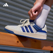 adidas ENTRAP美式校園風(fēng)運(yùn)動(dòng)板鞋少年感復(fù)古籃球鞋男女阿迪達(dá)斯   白/藍(lán)   43