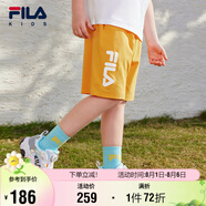 FILA斐樂童裝兒童短褲2025年夏季男女中大童休閑運(yùn)動(dòng)五分褲潮