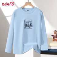 班尼路（Baleno）t恤男長(zhǎng)袖春秋季情侶休閑潮流體恤衫寬松純棉大碼圓領(lǐng)打底衫上衣