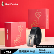 暇步士（Hush Puppies）皮帶男牛皮腰帶自動(dòng)扣商務(wù)男士腰帶禮盒裝生日禮物送男朋友父親