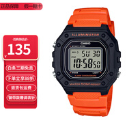 卡西歐（CASIO）卡西歐手表小方塊防水?dāng)?shù)顯電子表狂飆安欣同款男女學(xué)生運動手表 W-218H-4B2