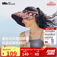 蕉下（beneunder）遮陽帽子防曬帽女防紫外線太陽帽貝殼空頂帽便攜TS550栗棕