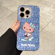 帝仕信適用蘋果16promax手機(jī)殼豹紋kt貓iPhone16新款外殼15pro高級感13鏡頭14全包15防摔16pro保護(hù)套 【藍(lán)色】卡通豹紋KT貓 iPhone 16Pro