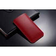 埠帝適用于蘋果iPhone 16 Pro Max皮套直插包內(nèi)膽包15promax保護袋手機套防灰塵防刮 (裸機用) 真皮紋紅色 iPhone 6s Plus